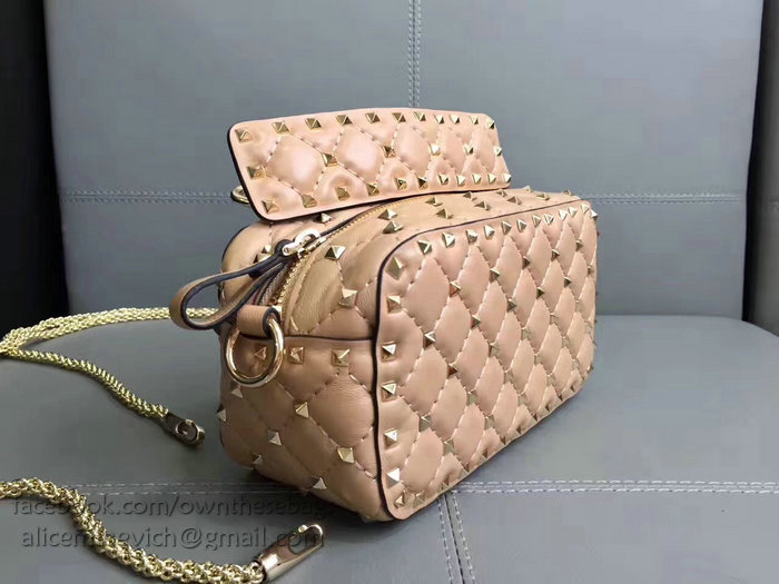 Valentino Garavani Free Rockstud Spike Camera Bag Pink V0125