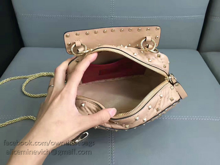 Valentino Garavani Free Rockstud Spike Camera Bag Pink V0125