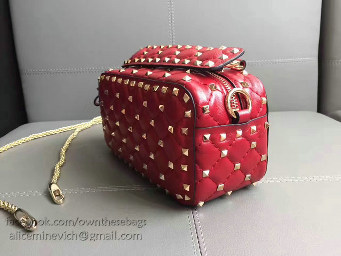 Valentino Garavani Free Rockstud Spike Camera Bag Red V0125