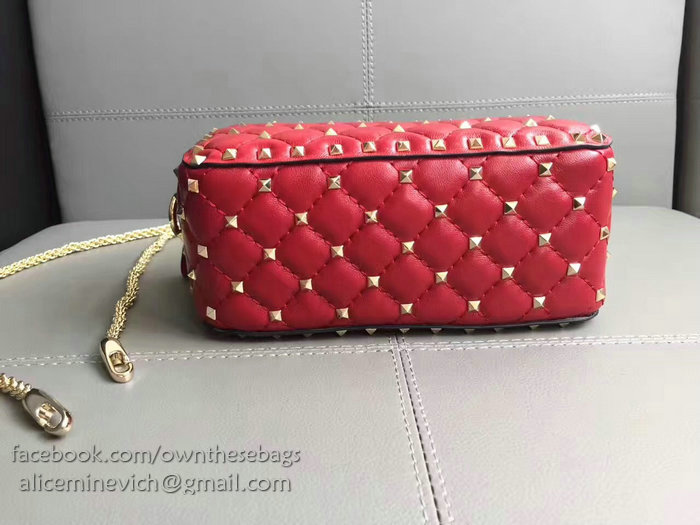 Valentino Garavani Free Rockstud Spike Camera Bag Red V0125