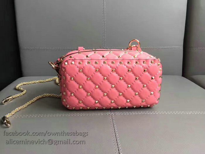 Valentino Garavani Free Rockstud Spike Camera Bag Rose V0125