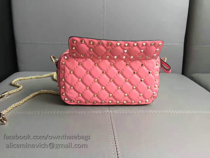 Valentino Garavani Free Rockstud Spike Camera Bag Rose V0125