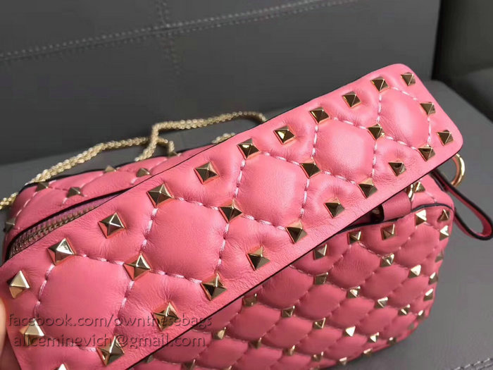 Valentino Garavani Free Rockstud Spike Camera Bag Rose V0125