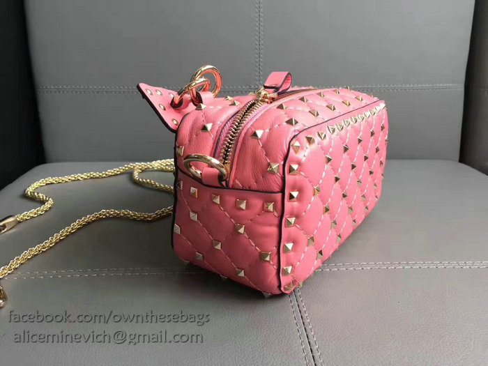 Valentino Garavani Free Rockstud Spike Camera Bag Rose V0125