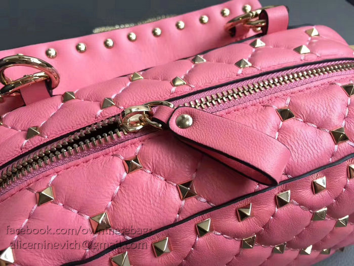 Valentino Garavani Free Rockstud Spike Camera Bag Rose V0125