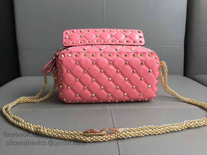 Valentino Garavani Free Rockstud Spike Camera Bag Rose V0125