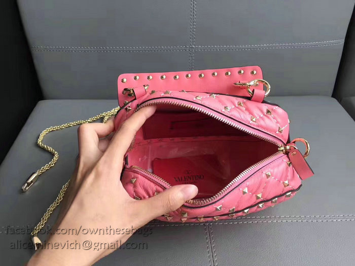 Valentino Garavani Free Rockstud Spike Camera Bag Rose V0125