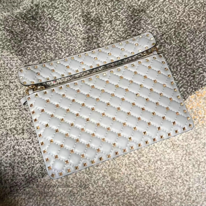 Valentino Garavani Rockstud Spike Clutch Bag Light Blue V0177