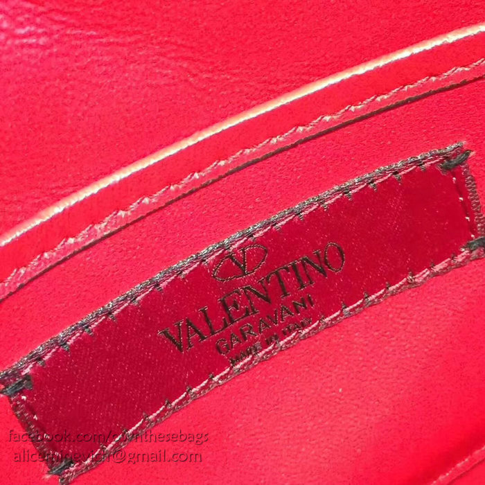 Valentino Garavani Rockstud Spike Clutch Bag Red V0177