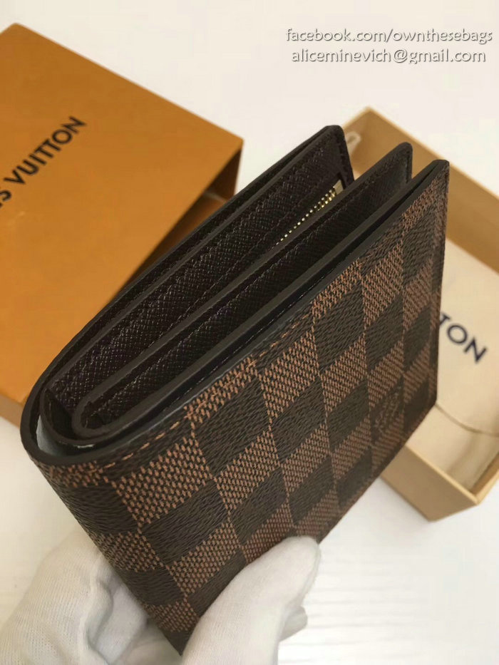 Louis Vuitton Damier Ebene Canvas Amerigo Wallet N60053