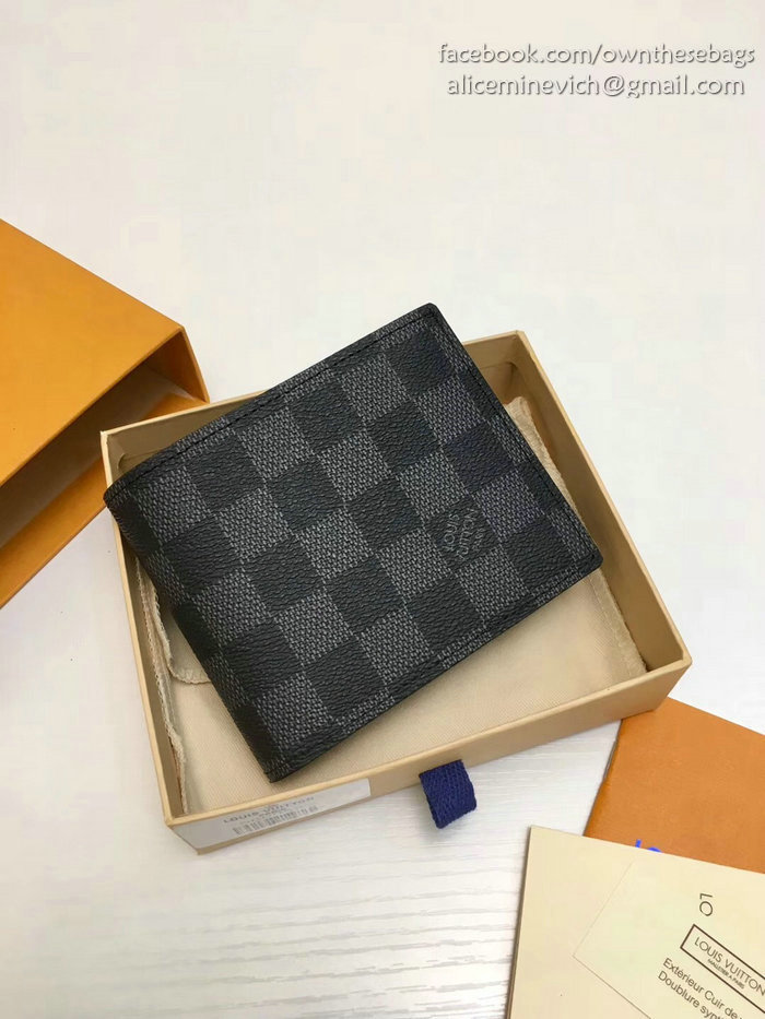 Louis Vuitton Damier Graphite Canvas Amerigo Wallet N60053