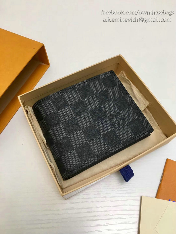 Louis Vuitton Damier Graphite Canvas Amerigo Wallet N60053