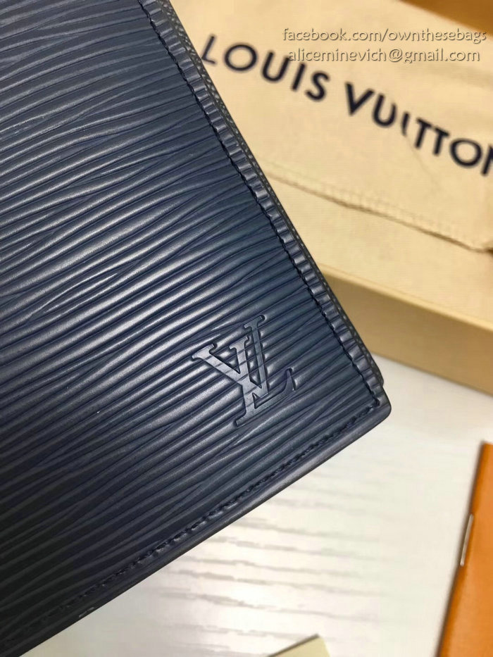 Louis Vuitton Epi Leather Amerigo Wallet Blue M60053