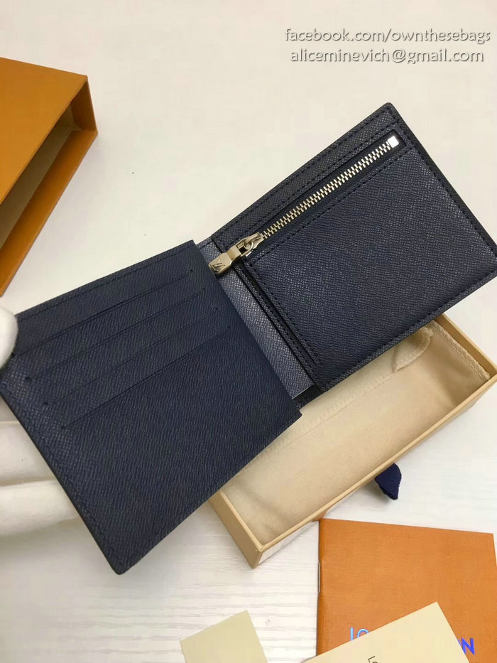 Louis Vuitton Epi Leather Amerigo Wallet Blue M60053