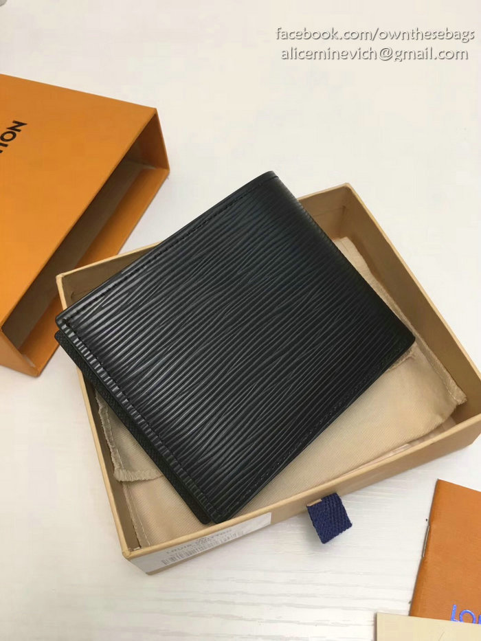 Louis Vuitton Epi Leather Amerigo Wallet Noir M60053