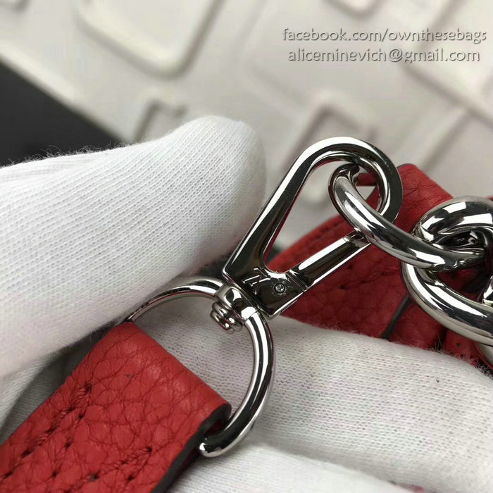 Louis Vuitton Mahina Calfskin Babylone Chain BB Red M51223