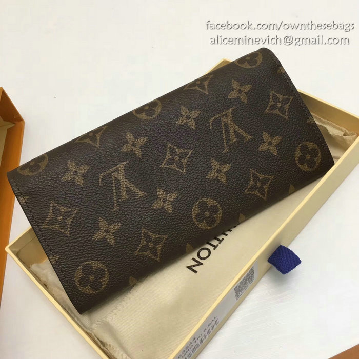 Louis Vuitton Monogram Canvas Emilie Wallet Brown M60697