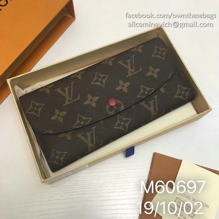 Louis Vuitton Monogram Canvas Emilie Wallet Fuchsia M60697