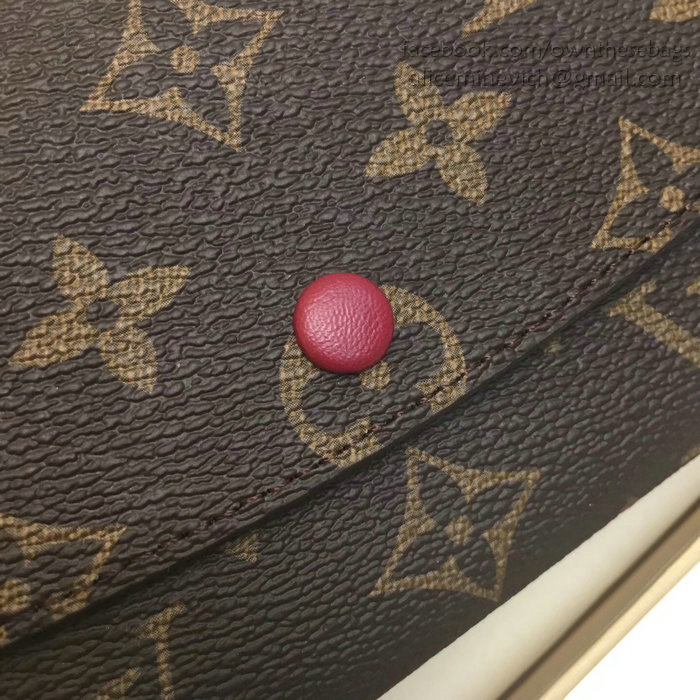 Louis Vuitton Monogram Canvas Emilie Wallet Fuchsia M60697