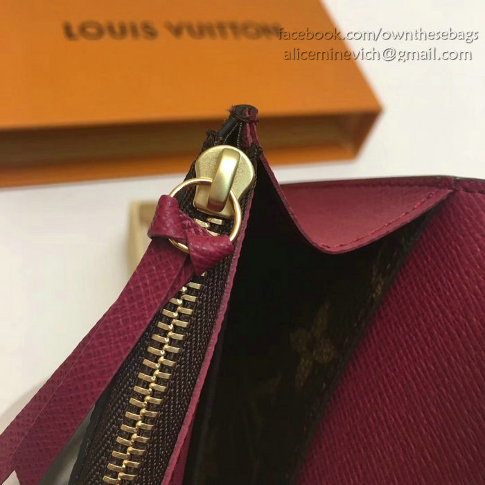 Louis Vuitton Monogram Canvas Emilie Wallet Fuchsia M60697