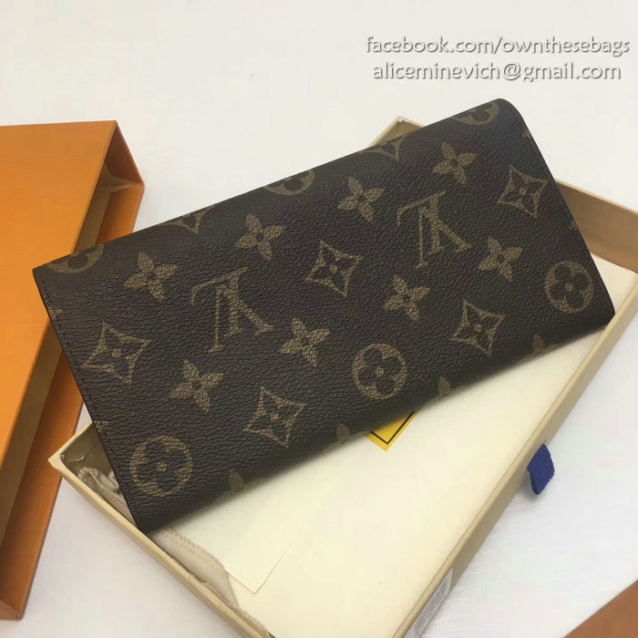 Louis Vuitton Monogram Canvas Emilie Wallet Light Red M60697