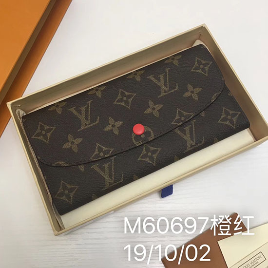 Louis Vuitton Monogram Canvas Emilie Wallet Light Red M60697