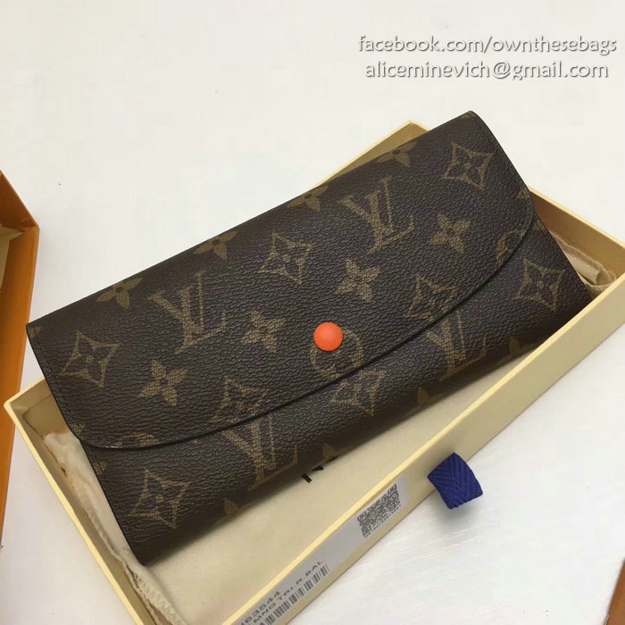 Louis Vuitton Monogram Canvas Emilie Wallet Orange M60697