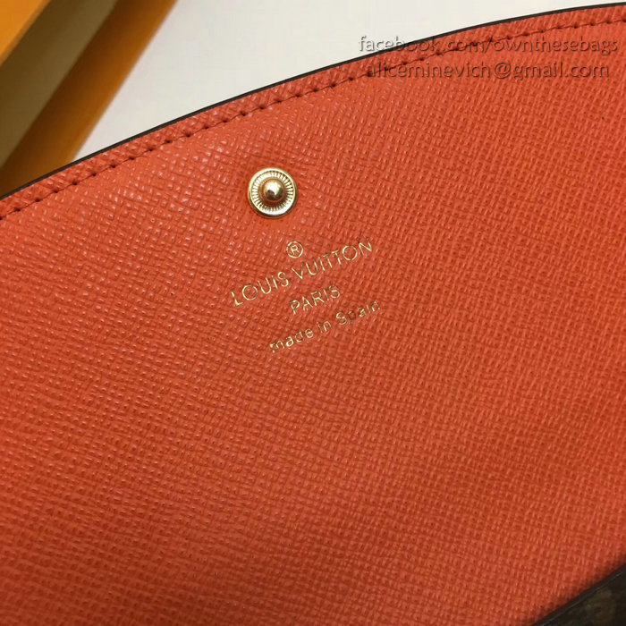 Louis Vuitton Monogram Canvas Emilie Wallet Orange M60697