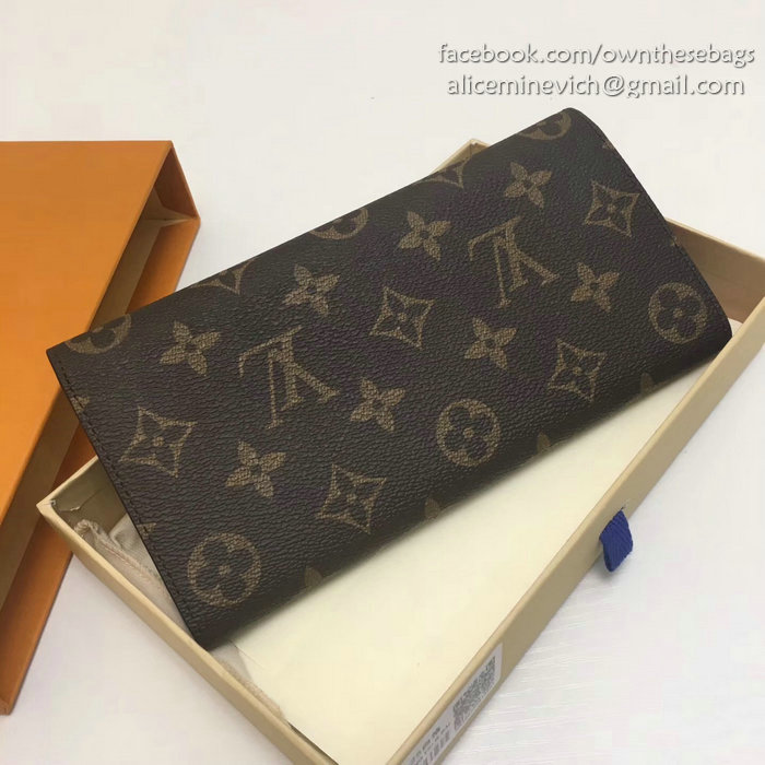 Louis Vuitton Monogram Canvas Emilie Wallet Peach M60697