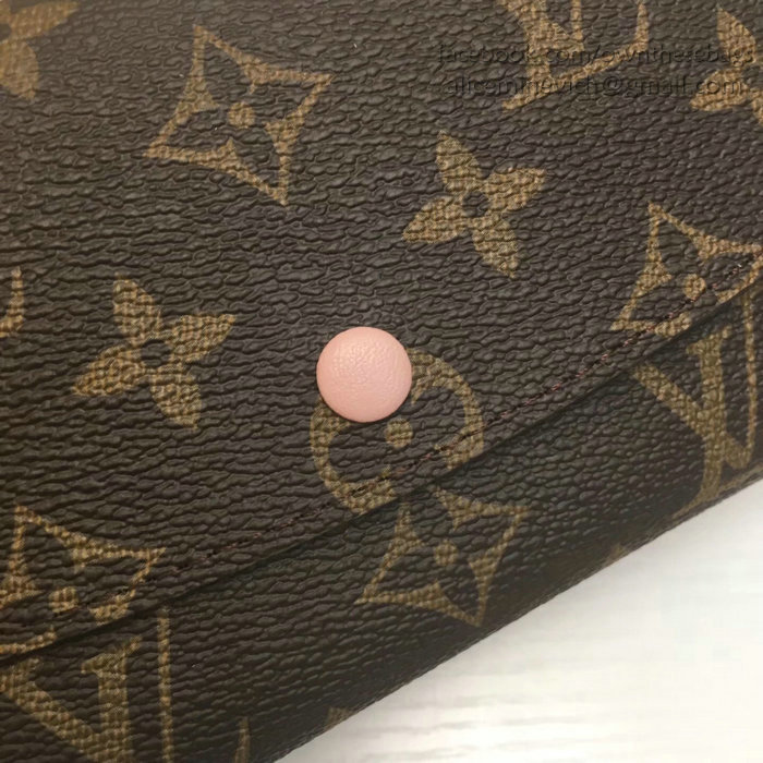 Louis Vuitton Monogram Canvas Emilie Wallet Rose Ballerine M60697