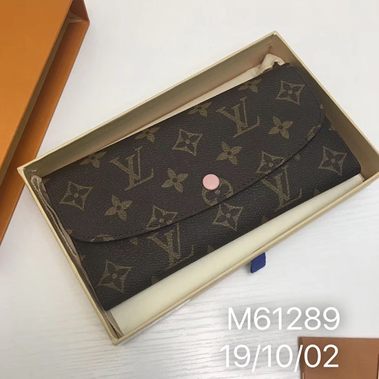 Louis Vuitton Monogram Canvas Emilie Wallet Rose Ballerine M60697