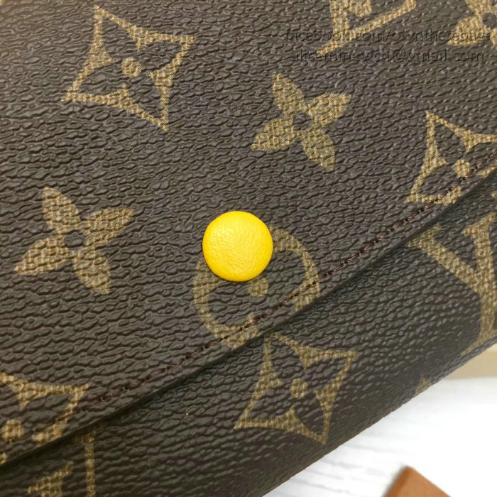 Louis Vuitton Monogram Canvas Emilie Wallet Yellow M60697