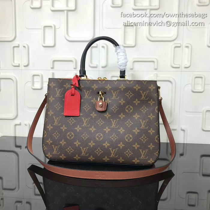 Louis Vuitton Monogram Canvas Millefeuille Noir Rouge M44254