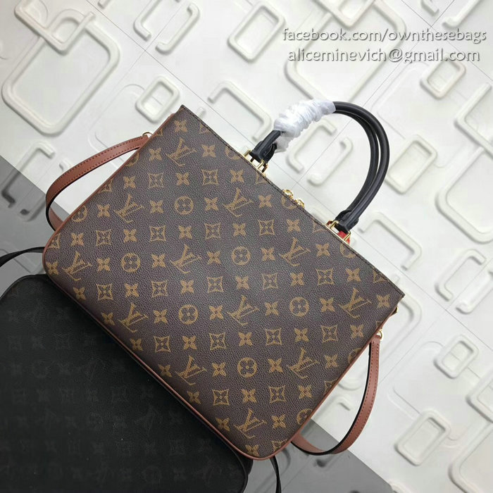 Louis Vuitton Monogram Canvas Millefeuille Noir Rouge M44254