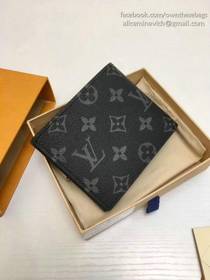 Louis Vuitton Monogram Eclipse Canvas Amerigo Wallet M60053