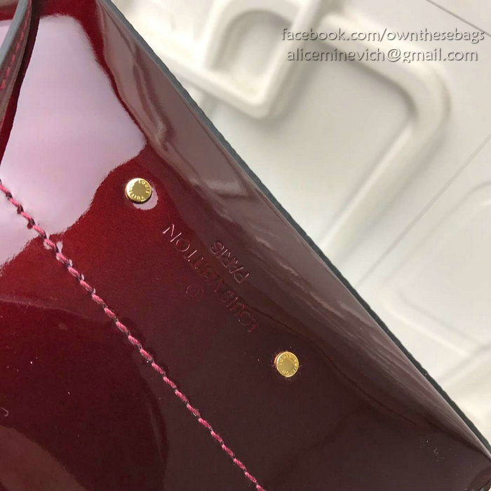 Louis Vuitton Patent Leather Hot Springs Backpack Burgundy M53545