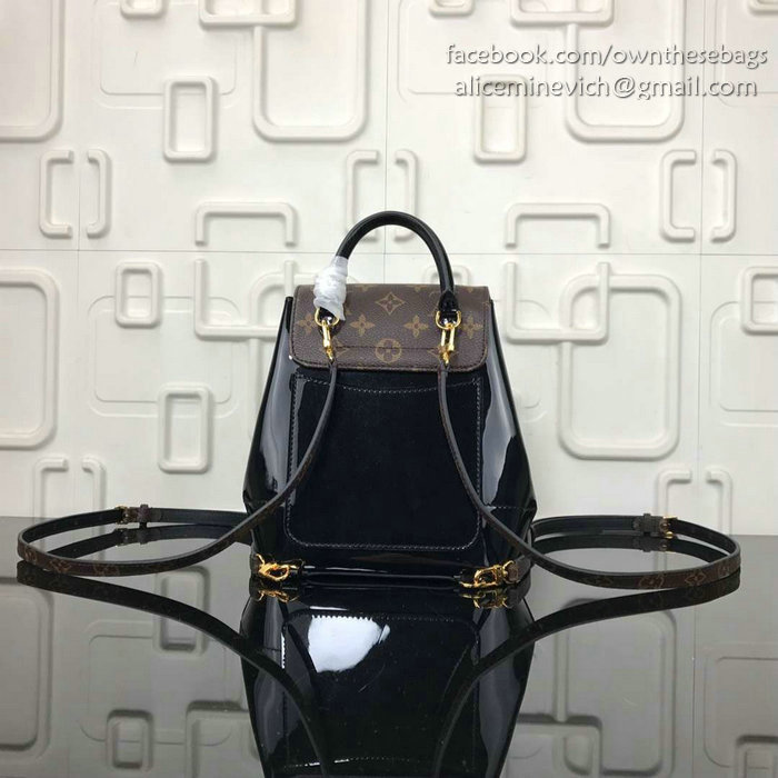 Louis Vuitton Patent Leather Hot Springs Backpack Noir M53545