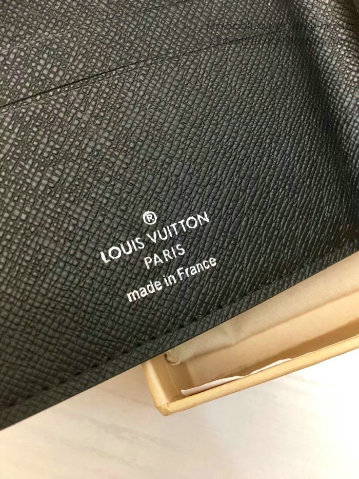 Louis Vuitton Taiga Leather Amerigo Wallet Noir M62045