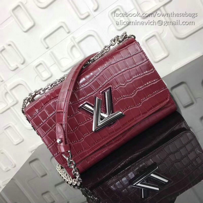 Louis Vuitton Croco Twist PM Burgundy M50532