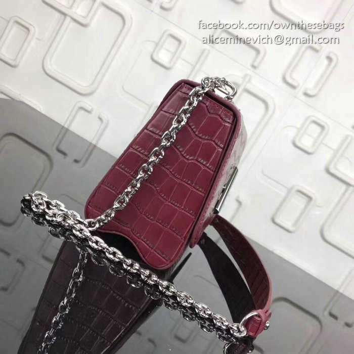 Louis Vuitton Croco Twist PM Burgundy M50532