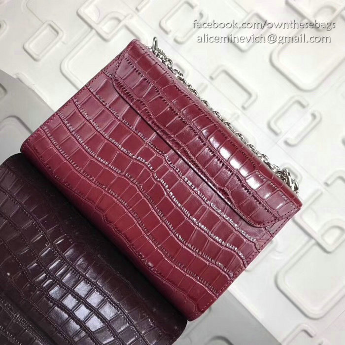 Louis Vuitton Croco Twist PM Burgundy M50532