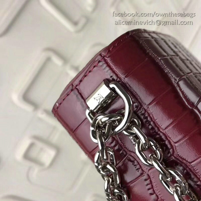 Louis Vuitton Croco Twist PM Burgundy M50532