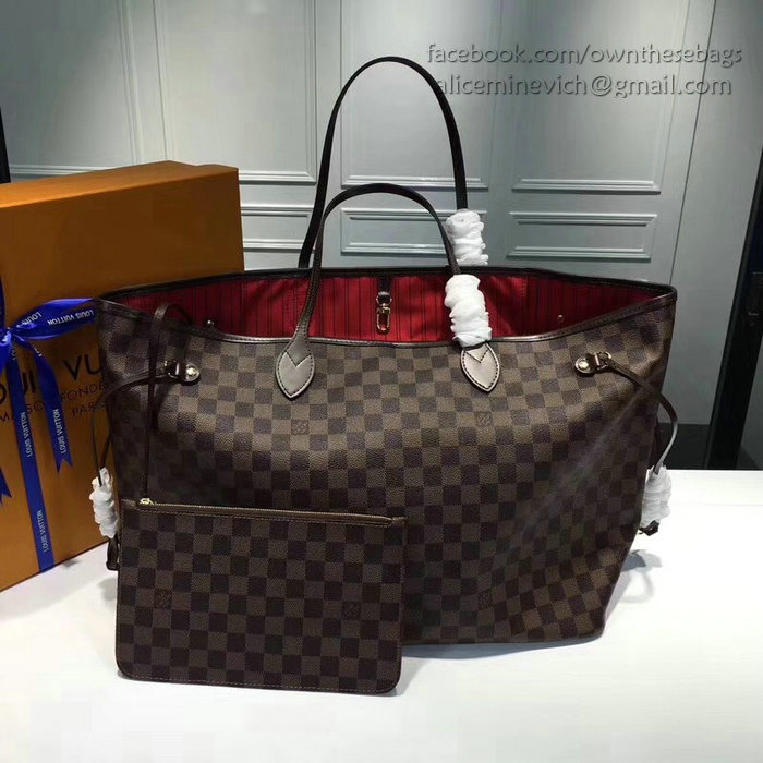 Louis Vuitton Damier Ebene Canvas Neverfull GM N40990