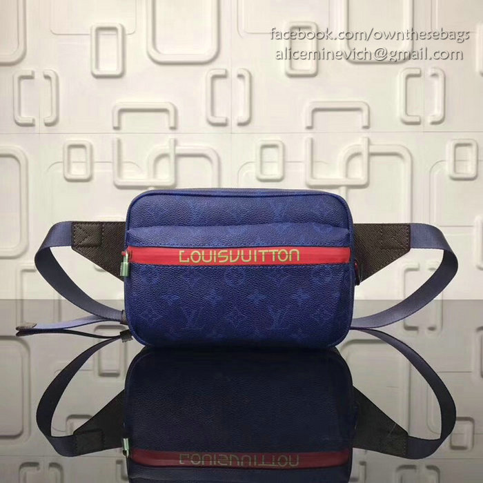 Louis Vuitton Monogram Canvas Belt Bag Blue M43825