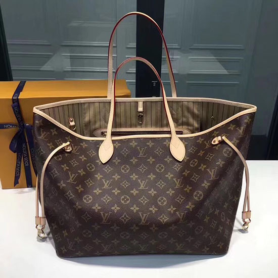 Louis Vuitton Monogram Canvas Neverfull GM M40990 with Beige interior