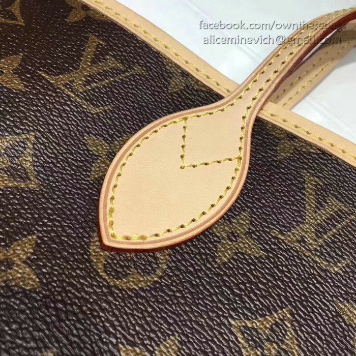 Louis Vuitton Monogram Canvas Neverfull GM M40990 with Red interior