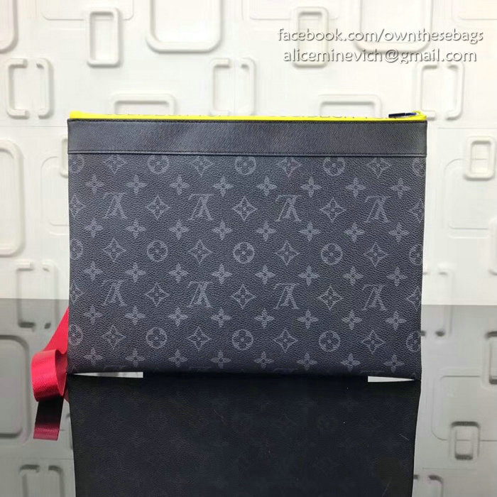 Louis Vuitton Monogram Canvas Ribbon Pouches Black GM M61690