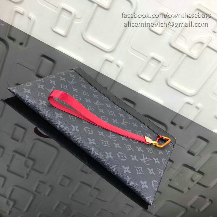 Louis Vuitton Monogram Canvas Ribbon Pouches Black GM M61690