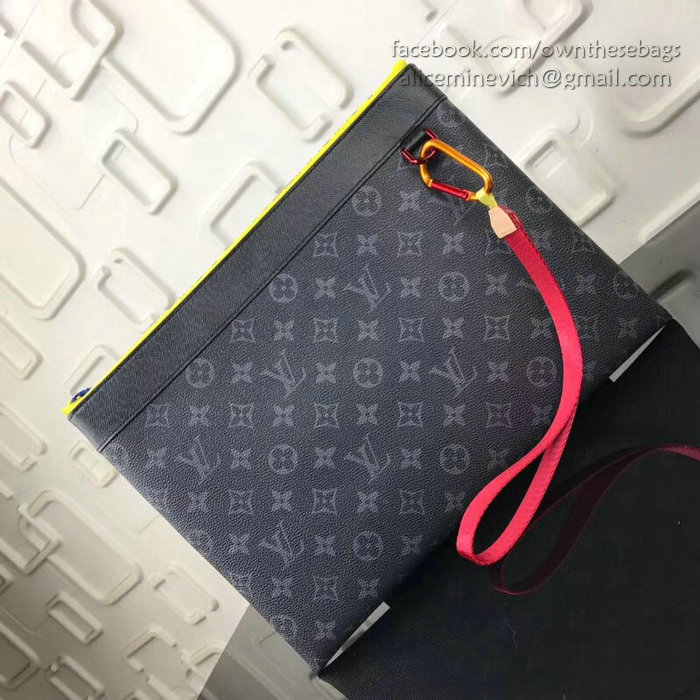 Louis Vuitton Monogram Canvas Ribbon Pouches Black GM M61690