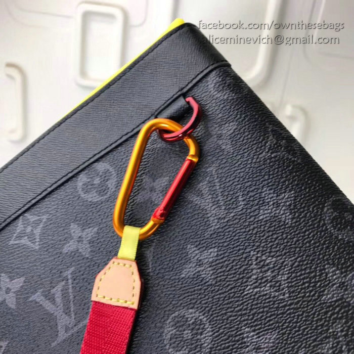 Louis Vuitton Monogram Canvas Ribbon Pouches Black GM M61690